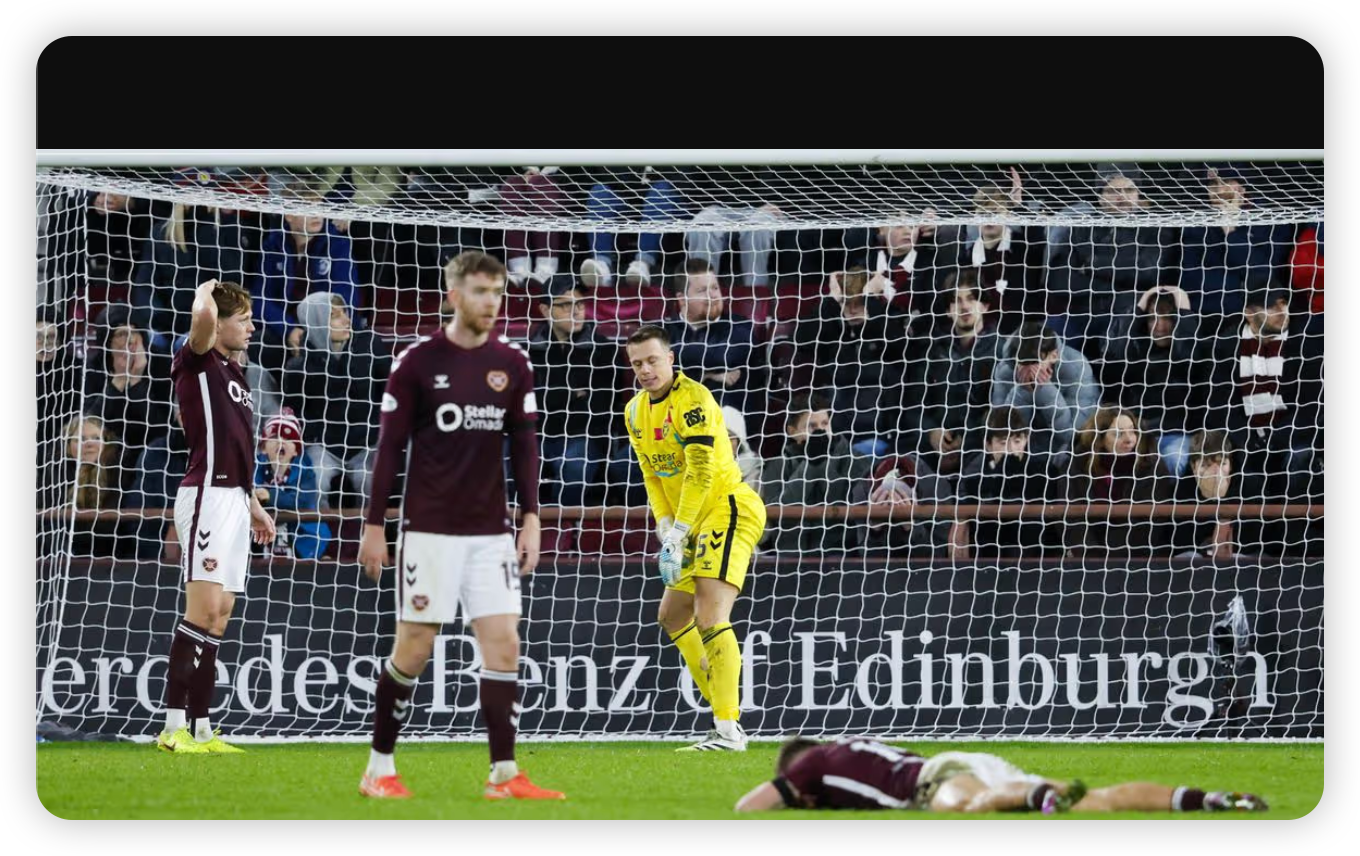 A Night of Missed Opportunities for Hearts